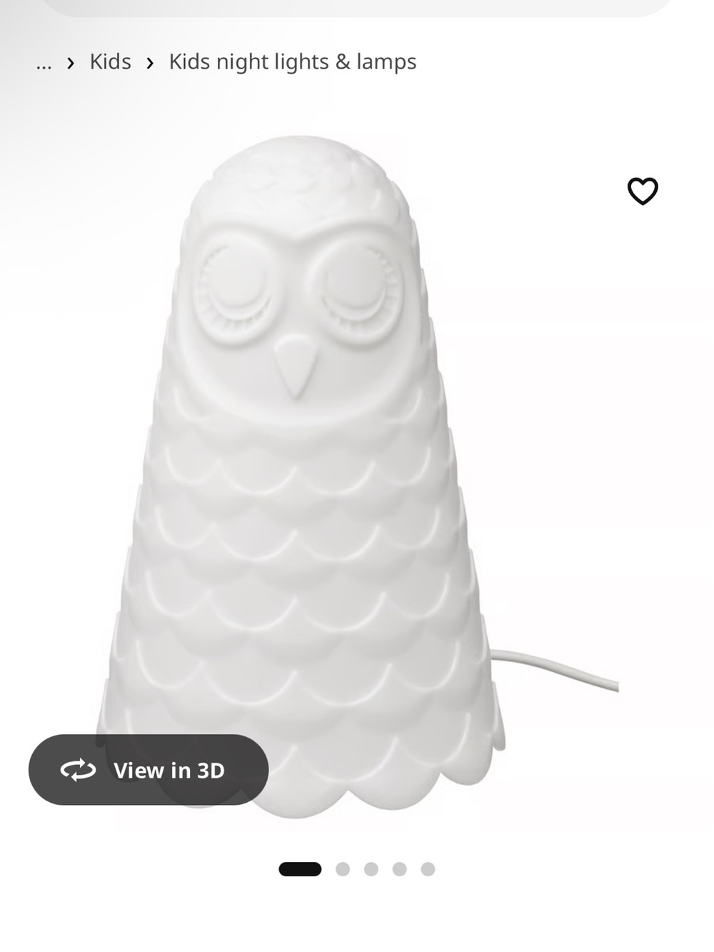 IKEA White Owl Lamp